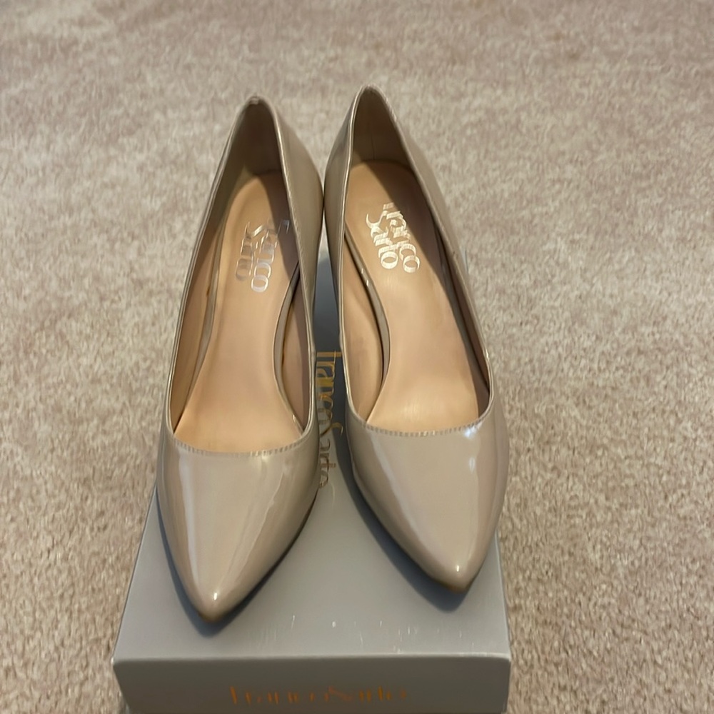 Franco Sarto paten nude color heels size 6